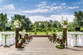 Outdoor wedding Scene Royalty Free Stock Photo