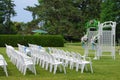 Outdoor Wedding setup Royalty Free Stock Photo