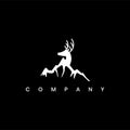 Outdoor white deer logo design, deer logo, deer minimal logo, browning deer logo