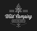 Outdoor wild camping white pine county white on black
