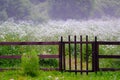 Outdoor wooden gate