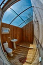 Outdoor wooden toilet & shower