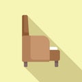 Outdoor yard armchair icon flat vector. Activity view Royalty Free Stock Photo