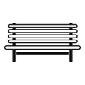 Outdoor yard bench icon simple vector. Park plan