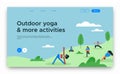 Outdoor yoga web landing page template