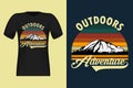 Outdoors Adventure Hand Drawn Style Retro Vintage T-Shirt Design