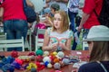 Outdoors children activity - knitting workshop