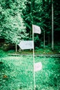 Outdoors Indie Wedding Hand Written Direction Signs