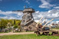 Ancient old wooden windmill