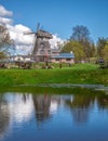 Old windmill near water