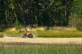 Outdoors nature landscape child person driving a motor vehicle green forest environment background