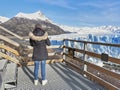 Outdoors nature landscape repito moreno glacier calafate Argentina woman girl people watching the view