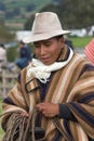Outdoors portrait of a chagra cowboy in Ecuador