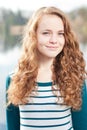 Outdoors portrait of pretty young girl.