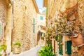 Valldemossa, famous old mediterranean village of Majorca island Mallorca, Spain Royalty Free Stock Photo