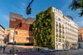 Outdoors view of CaixaForum building in Madrid Royalty Free Stock Photo