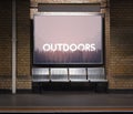 Outdoors word on nature background with trees Concept Royalty Free Stock Photo