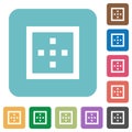 Outer borders rounded square flat icons Royalty Free Stock Photo