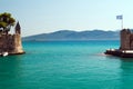 Outer Castle wall in Nafpaktos, Greece Royalty Free Stock Photo