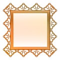 Outer decorated metallic bronze square frame Royalty Free Stock Photo