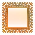 Outer decorated vector bronze square frame Royalty Free Stock Photo