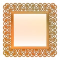 Outer decorated vector bronze square frame