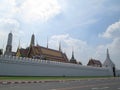 The fortress of Wat Phra Kaew in the backyard Royalty Free Stock Photo