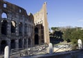 Outer and inner walls of Colosseum in Rome