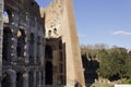 Outer and inner walls of Colosseum Royalty Free Stock Photo