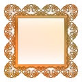 Outer lace decorated baroque bronze frame Royalty Free Stock Photo