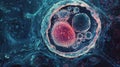 The outer layer of the blastocyst continues to thicken and become more protective while the inner layer differentiates Royalty Free Stock Photo