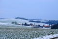outer part of village Welling with snowy landscape in the Eifel