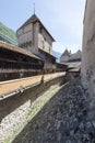 Outer protection wall of Chillon Castle, Switzerland Royalty Free Stock Photo