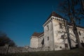 Outer skin or facade of an older romanic castle at Krumperk, close to Krtina or Domzale in Slovenia on a sunny day
