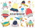 Outer space- Cute Spaceship Collections