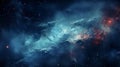 outer space galaxy with starry deep sky in universe. fantasy and science background. generative AI