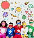 Outer Space Icons Drawing Graphics Concept Royalty Free Stock Photo