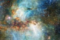 Outer space nebula, stars and galaxy. Elements of this image furnished by NASA Royalty Free Stock Photo