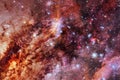 Outer space nebula, stars and galaxy. Elements of this image furnished by NASA Royalty Free Stock Photo