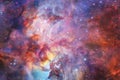 Outer space nebula, stars and galaxy. Elements of this image furnished by NASA Royalty Free Stock Photo