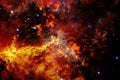 Outer space nebula, stars and galaxy. Elements of this image furnished by NASA Royalty Free Stock Photo