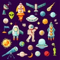 Outer space objects and symbol