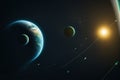 Outer Space Planet Alignment 041125 Royalty Free Stock Photo