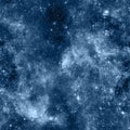 Outer space seamless pattern. Blue abstract