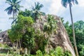 Outer view of Aluvihare Rock Temple, Sri Lan Royalty Free Stock Photo