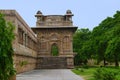 Outer view of Jami Masjid Mosque, UNESCO protected Champaner - Pavagadh Archaeological Park, Gujarat, India. Dates to 1513 AD Royalty Free Stock Photo