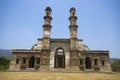 Outer view of Kevada Masjid , has minarets, globe like domes and narrow stairs