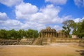 Outer view of the Sun Temple on the bank of the river Pushpavati. Built in 1026 - 27 AD, Modhera village of Mehsana district, Guj Royalty Free Stock Photo