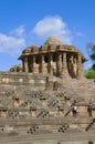 Outer view of the Sun Temple. Built in 1026 - 27 AD during the reign of Bhima I of the Chaulukya dynasty, Modhera, Mehsana, Gujar Royalty Free Stock Photo