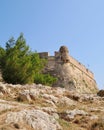 Outer Wall of the Fortezza of Rethymnon in Crete, Greece Royalty Free Stock Photo
